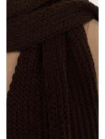 M896 Žebrovaná šála - hnědá