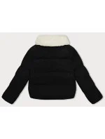 Černá dámská manšestrová bunda s vysokým stojáčkem J Style (5M3230-392)