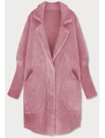 Dlouhý vlněný přehoz přes oblečení typu "alpaka" v lososové barvě (7108) Dlouhý vlněný přehoz přes oblečení typu "alpaka" v lososové barvě (7108)