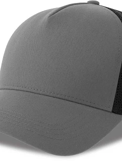 Atlantis Headwear Rapper Cotton-S 5 panelová Trucker kšiltovka 33.0260 grey/black