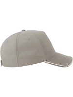 Atlantis Headwear Recy Five Piping 5 panelová sandwich kšiltovka 33.0282 grey/white