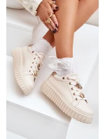 Dámské Tenisky S Kroužky Béžové Grelesi