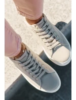 Dámské Textilní Tenisky Na Platformě Big Star RR274465 Béžové Dámské Textilní Tenisky Na Platformě Big Star RR274465 Béžové