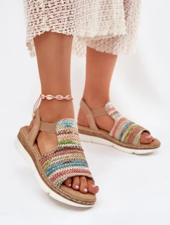 Dámské Sandály S Pletením Multikolor Jelana
