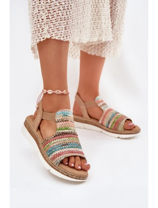 Dámské Sandály S Pletením Multikolor Jelana