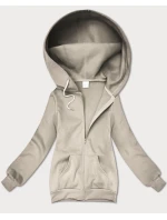 Béžová dámská rozepínací mikina s kapucí S'West (B-12#)