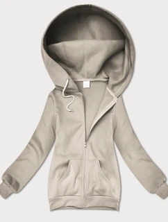 Béžová dámská rozepínací mikina s kapucí S'West (B-12#)