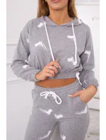 Sada s potiskem pistole šedá