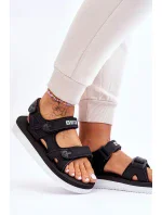 Dámské sportovní sandály na platformě Big Star LL274789 Černé Dámské sportovní sandály na platformě Big Star LL274789 Černé