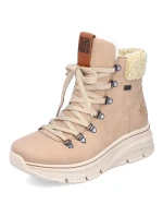 Dámské kotníkové zateplené boty W RKR572 Hnědo-béžová - Rieker