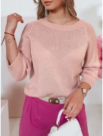 Dámský oversize svetr SOFTICAN pudrově růžový FashionStreet MY2431