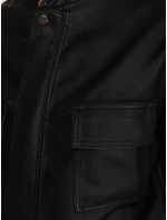 Dámská kožená bunda černá FashionStreet TY5539