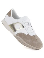 Dámské kožené polobotky bílo-béžové Artiker 58C1113