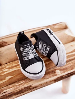 Dětské kožené tenisky BIG STAR KK374041 Černý a bílý