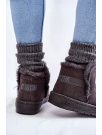 Dámské boty do sněhu Big Star KK274623 šedé Dámské boty do sněhu Big Star KK274623 šedé