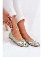 Dámské Kožené Baleríny Maciejka 01358-50 Mátové