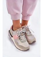 Dámské semišové tenisky Big Star HI-POLY SYSTEM – šedo-růžové