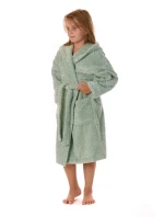 dětský župan Athena s kapucí 9116 dětské Olivová