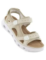 Pohodlné sandály na suchý zip Rieker W RKR691 beige
