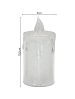 DEKORATIVNÍ SVÍČKA 3 KS TRANSPARENTNÍ TEPLÁ BÍLÁ 1 LED