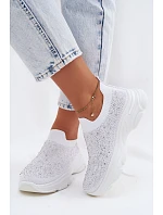Dámské Sportovní Textilní Baleríny s Dekorací Bílé Melorae