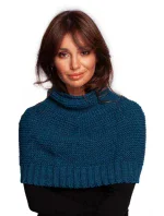 BK099 Pletená komínová šála petrolejově modrá -Moe BK099 Pletená komínová šála petrolejově modrá -Moe