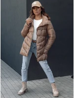 Dámský prošívaný zimní kabát BLOOM camel FashionStreet TY4536