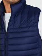 Pánská prošívaná tmavě modrá vesta FashionStreet TX5082