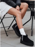 Dámské semišové sněhule černé FashionStreet ZY1297