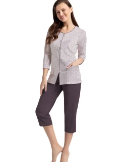 Pyžamo Luna 388 3/4 3XL Z25/26 dámské rozepínací