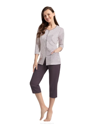 Pyžamo Luna 388 3/4 3XL Z25/26 dámské rozepínací