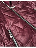 Tenká bunda s kapucí plus size Goodlookin burgundy (B8576-27) Tenká bunda s kapucí plus size Goodlookin burgundy (B8576-27)