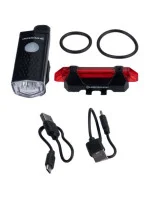 Sada světel na kolo Dunlop Led, nabíjení USB, zadní + přední 473758 Sada světel na kolo Dunlop Led, nabíjení USB, zadní + přední 473758