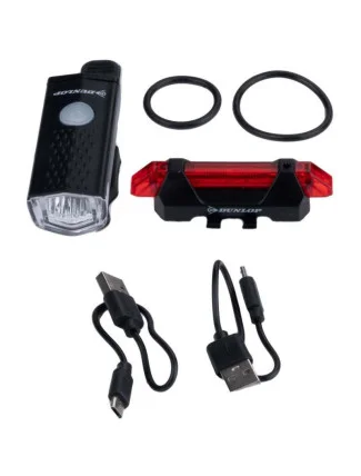 Sada světel na kolo Dunlop Led, nabíjení USB, zadní + přední 473758 Sada světel na kolo Dunlop Led, nabíjení USB, zadní + přední 473758
