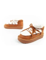 D.Franklin dámské sněhové boty zimní módní kožešina zateplené hnědé pro kotníkové dámské