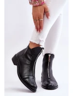 Kožené kozačky na zip Nicole 2785/037 Černá Kožené kozačky na zip Nicole 2785/037 Černá
