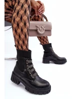 Botky Workery s elastickou Cholewkou černé Kasseis