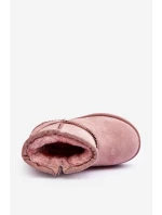Dívčí Sněhové Teple Boty S Kožešinou S Ušima Růžový Betty Dívčí Sněhové Teple Boty S Kožešinou S Ušima Růžový Betty