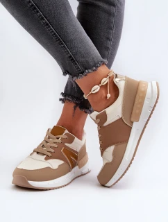 Dámské tenisky z ekologické kůže hnědé Vinelli