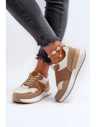 Dámské tenisky z ekologické kůže hnědé Vinelli