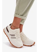 Dámské tenisky na platformě Big Star TT274881 Hi-Poly System Béžové