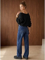 Dámský volný černý kardigan na knoflíky FashionStreet MY2651