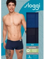 Pánské boxerky GO Natural Hipster C2P - BLUE - modré M008 - SLOGGI Pánské boxerky GO Natural Hipster C2P - BLUE - modré M008 - SLOGGI