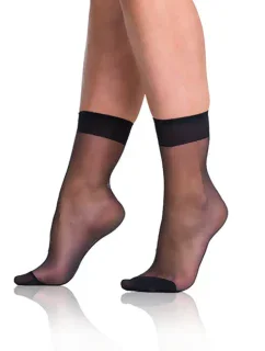 Dámské silonkové ponožky FLY SOCKS 15 DEN - BELLINDA - černá