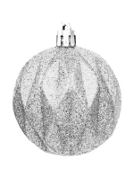 DEKORATIVNÍ PLASTOVÁ CETKA 6CM SADA 35 KS STŘÍBRNÁ