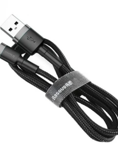 BASEUS LIGHTNING USB KABEL 2.4A 1M ŠEDO-ČERNÝ