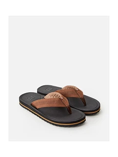 RIP CURL Chiba Žabky s otevřenou špičkou - hnědá/černá