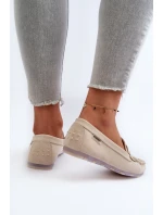 Dámské Mokasíny Z Eko Kůže Světle Bežové Celoria Dámské Mokasíny Z Eko Kůže Světle Bežové Celoria