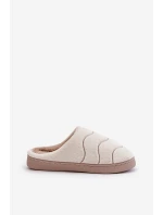 Kožené Teplé Pantofle Dámské Béžové Vamirae Kožené Teplé Pantofle Dámské Béžové Vamirae