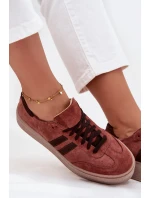 Dámské semišové tenisky na platformě Zazoo N1068S2 Hnědé Dámské semišové tenisky na platformě Zazoo N1068S2 Hnědé